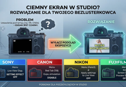 Ciemność na ekranie? Jak „odczarować” bezlusterkowca w studio