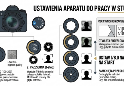 Pierwsza sesja w studio? Oto Twój niezbędnik ustawień aparatu.