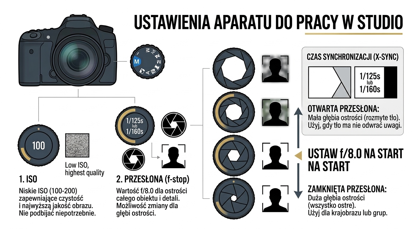 Pierwsza sesja w studio? Oto Twój niezbędnik ustawień aparatu.