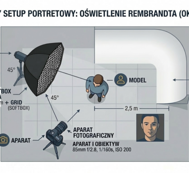 Najprostszy przepis na portret Rembrandta z jedną lampą. Klasyka, która zawsze działa.